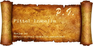 Pittel Izabella névjegykártya
